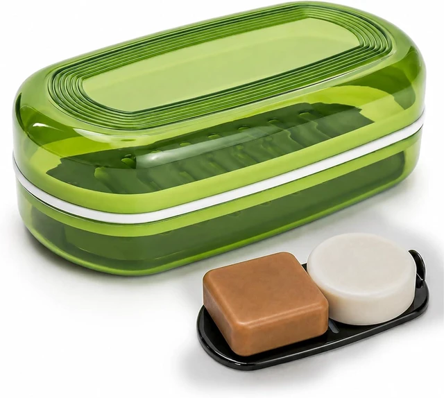 Alt view image 2 of 7 - Portable Soap Dish with Drainage for Travel & Shampoo Bars