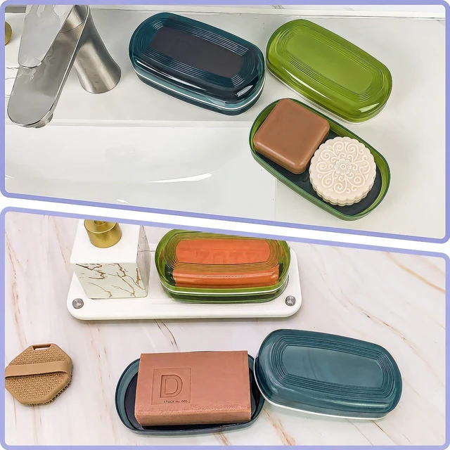 Alt view image 5 of 7 - Portable Soap Dish with Drainage for Travel & Shampoo Bars