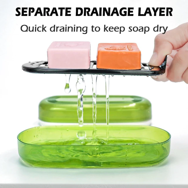 Alt view image 7 of 7 - Portable Soap Dish with Drainage for Travel & Shampoo Bars