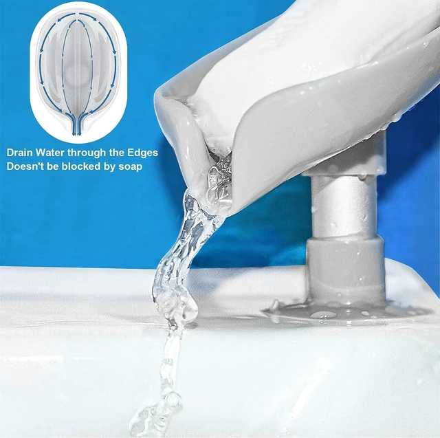 Alt view image 2 of 7 - Bathroom & Kitchen Sink, No-Drill Easy-Clean Bar Soap Holder for Shower, Leaf-Shaped Self-Draining Soap Dish with Suction Cup