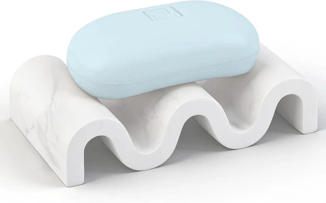 Alt view image 3 of 7 - Marble Diatomite Soap Tray Fast Drying Bar Holder