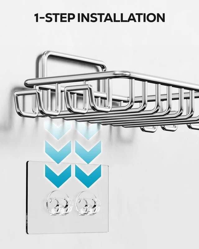 Alt view image 7 of 7 - Adhesive Wall-Mounted Soap Dish for Bathroom Shower