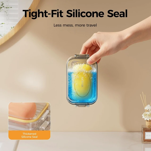Alt view image 4 of 7 - Waterproof with Buckles & Silicone Gasket for On-the-Go Use, Portable Soap Box
