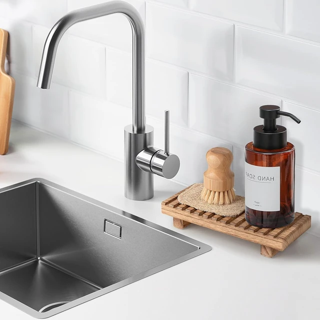 Alt view image 7 of 7 - Rustic Farmhouse Wooden Bathroom Tray Stand Decor