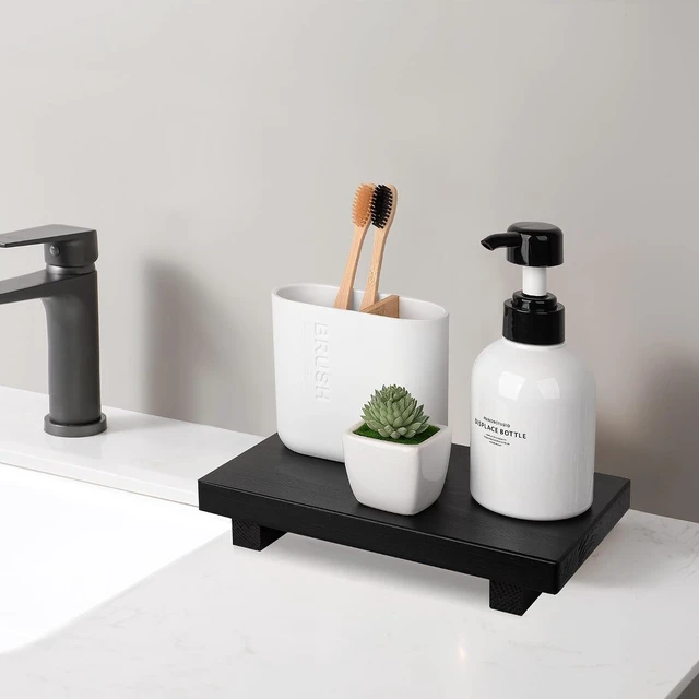 Alt view image 2 of 7 - Wooden Bathroom Tray Riser Kitchen Decorative Soap Holder