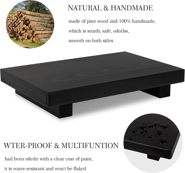 Alt view image 5 of 7 - Wooden Bathroom Tray Riser Kitchen Decorative Soap Holder