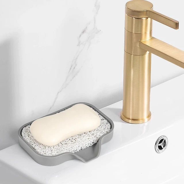 Alt view image 4 of 7 - Kitchen and Bathroom Soap Dish Insert, Set of 4 Non-Slip Soap Lifting Pads