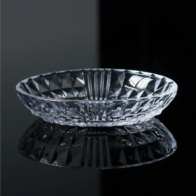 Alt view image 2 of 6 - Transparent Glass Bar Soap Holder with Raised Embossed Edges for Bathroom Sink and Kitchen