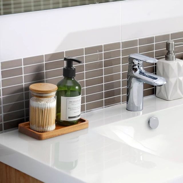 Alt view image 4 of 7 - Jewelry & Dish Soap, Compact Acacia Wood Vanity Tray for Bathroom & Kitchen Counters - Decorative Organizer for Perfume