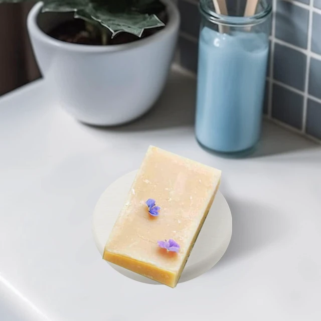 Alt view image 7 of 7 - and Bottles, Cups, Quick-Drying Absorbent Stone Soap Dish & Coaster for Hand Soap, Diatomite Sink Tray