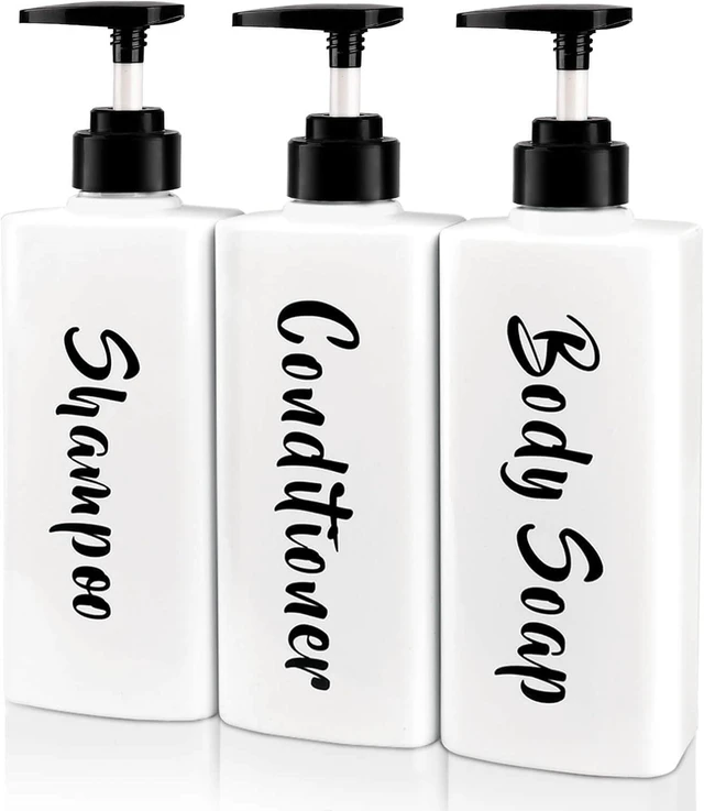 Main image of White, Shower Liquid Dispenser Bundle with Marking Labels