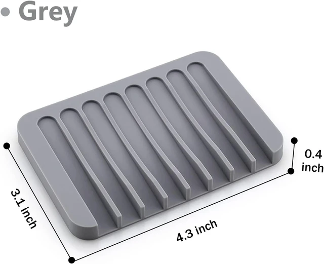 Alt view image 7 of 7 - Keeps Bars Dry and Clean, Self-Draining Waterfall Soap Dish for Bathroom, 3-Piece Silicone Soap Saver Tray