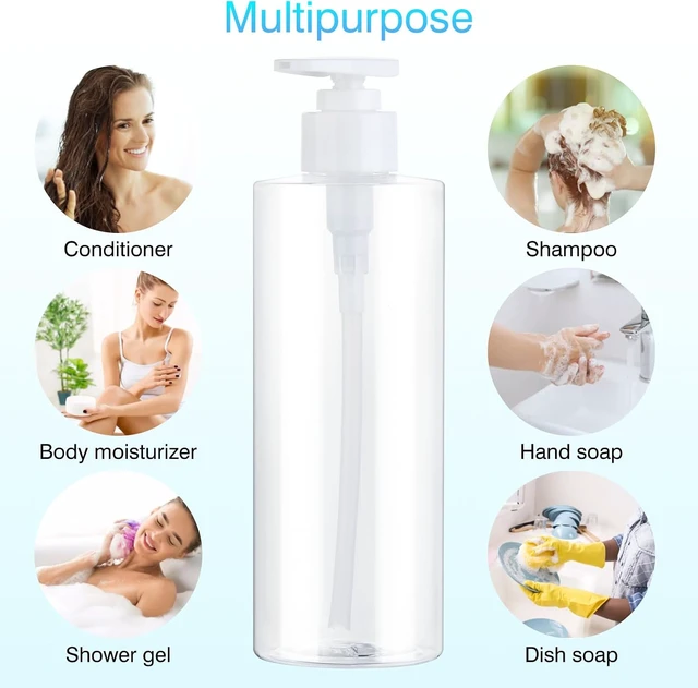 Alt view image 5 of 7 - Clear Refillable Plastic Pump Bottles for Soap Dispenser