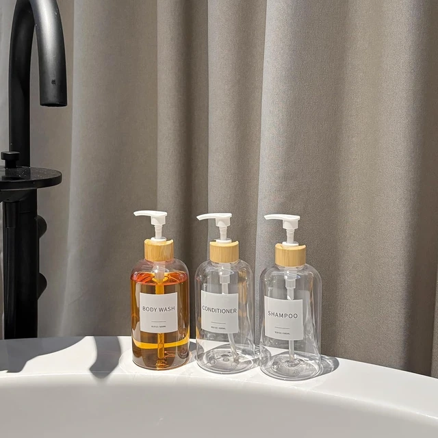 Alt view image 4 of 7 - Clear Bathroom Shower Soap Dispenser for Shampoo and Conditioner