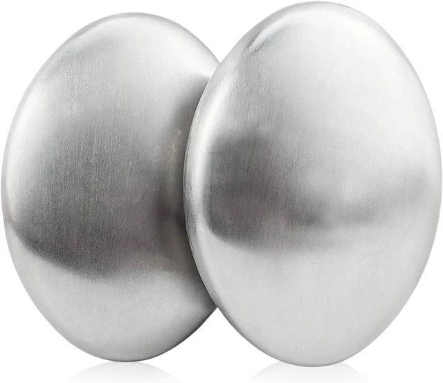 Main image of Removes Fish Onion Garlic Smells from Hands Skin Kitchen Use, Stainless Steel Odor Eliminating Soap Bar