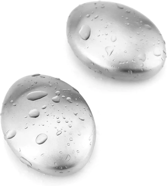 Alt view image 3 of 6 - Removes Fish Onion Garlic Smells from Hands Skin Kitchen Use, Stainless Steel Odor Eliminating Soap Bar