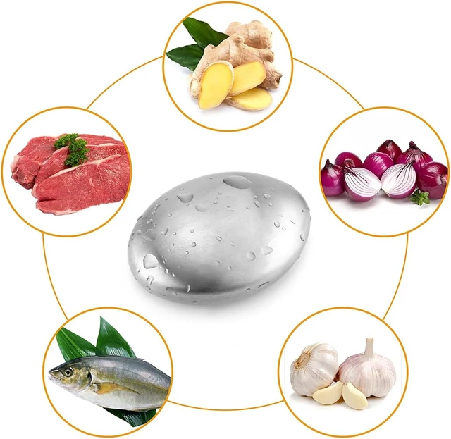 Alt view image 4 of 6 - Removes Fish Onion Garlic Smells from Hands Skin Kitchen Use, Stainless Steel Odor Eliminating Soap Bar