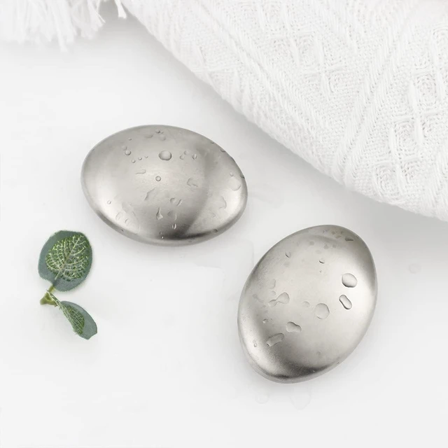 Alt view image 6 of 6 - Removes Fish Onion Garlic Smells from Hands Skin Kitchen Use, Stainless Steel Odor Eliminating Soap Bar