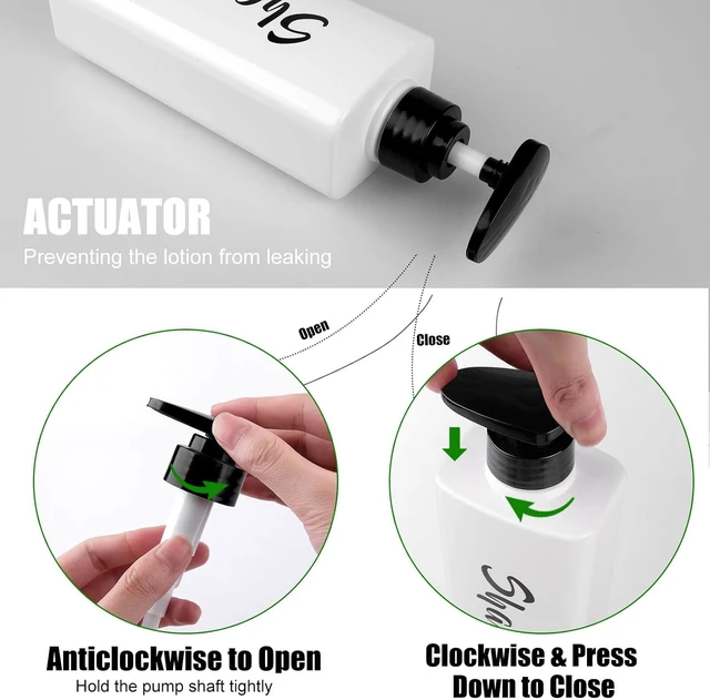 Alt view image 2 of 7 - White, Shower Liquid Dispenser Bundle with Marking Labels