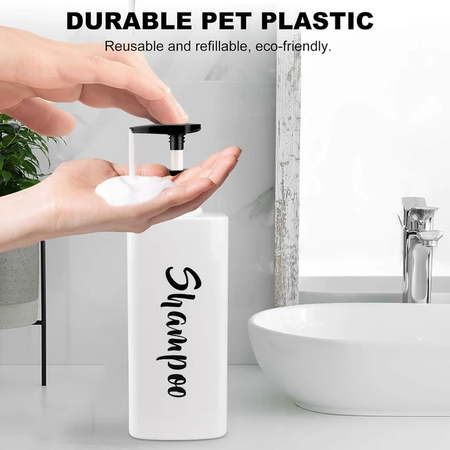 Alt view image 5 of 7 - White, Shower Liquid Dispenser Bundle with Marking Labels