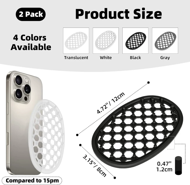 Alt view image 6 of 7 - Self-Draining Bar Soap Holder for Bathroom Sink and Shower Shelf, Double Pack Non-Slip Silicone Soap Dish with Drainage Holes