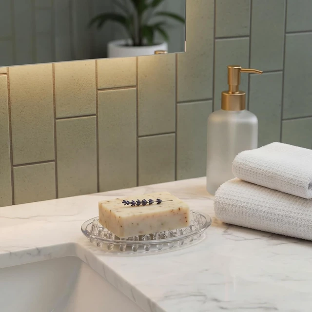 Alt view image 2 of 6 - 2 Pcs Transparent Soap Dish with Drain Holes for Kitchen Bathroom