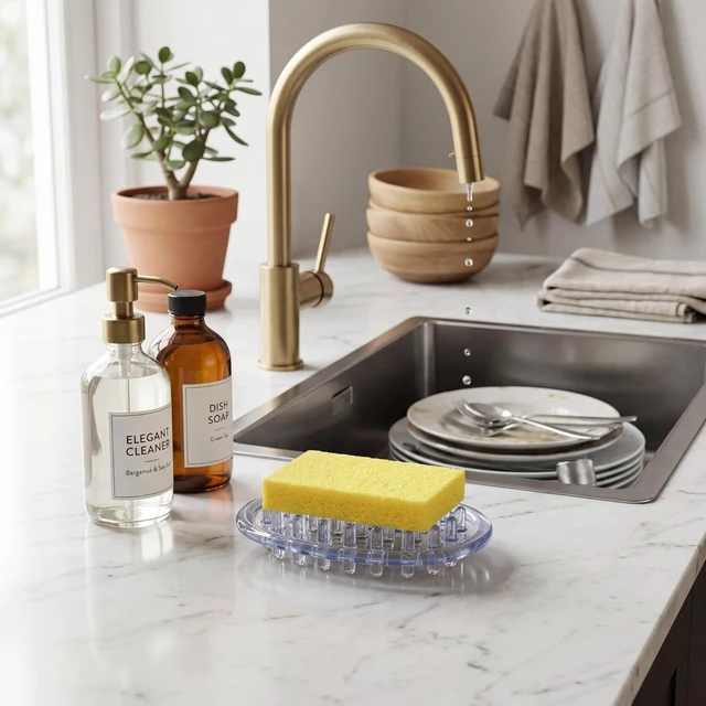 Alt view image 3 of 6 - 2 Pcs Transparent Soap Dish with Drain Holes for Kitchen Bathroom