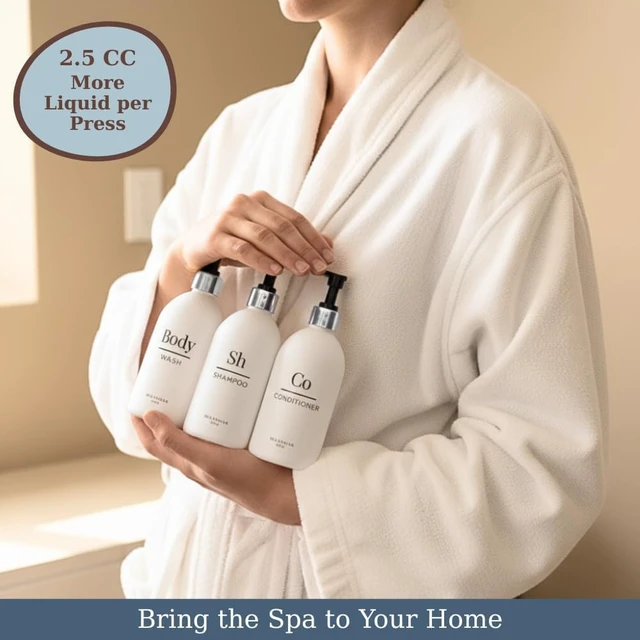 Alt view image 7 of 7 - Shower Bottles Set - Pump Dispenser