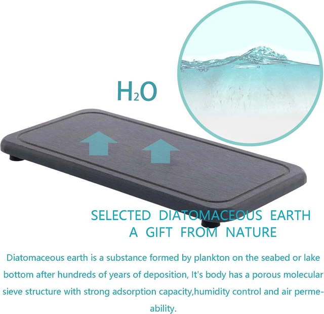Alt view image 3 of 7 - Diatomaceous Earth Absorbent Bathroom Sink Trays
