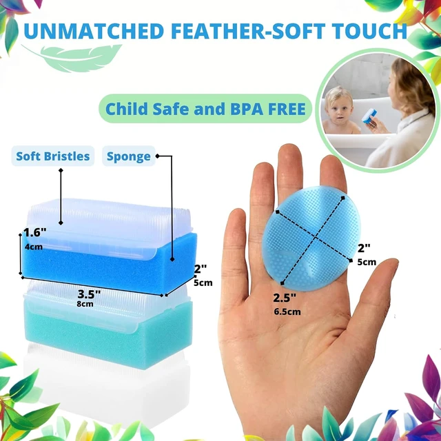 Alt view image 2 of 7 - Infant Scalp Care Comb & Bathing Sponge for Cradle Cap Removal