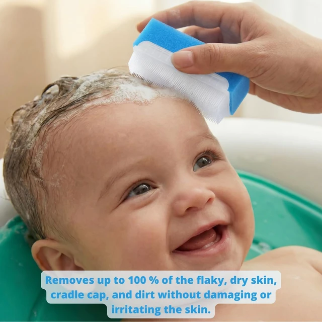 Alt view image 5 of 7 - Infant Scalp Care Comb & Bathing Sponge for Cradle Cap Removal