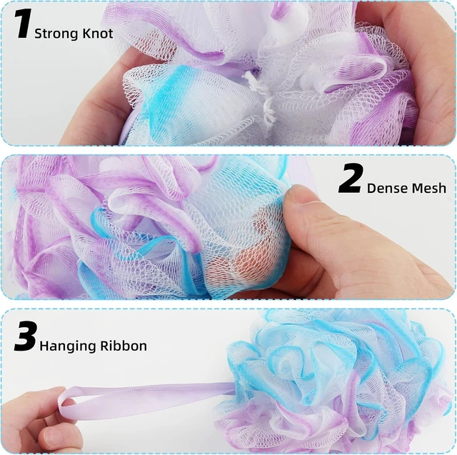 Alt view image 4 of 7 - Large Bath Loofah Sponges Set of 4 Shower Sponge