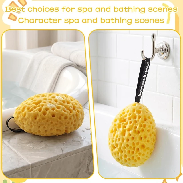Alt view image 5 of 7 - Honeycomb Foam Bath Sponge Body Exfoliating Scrubber for Sensitive Skin Daily Use