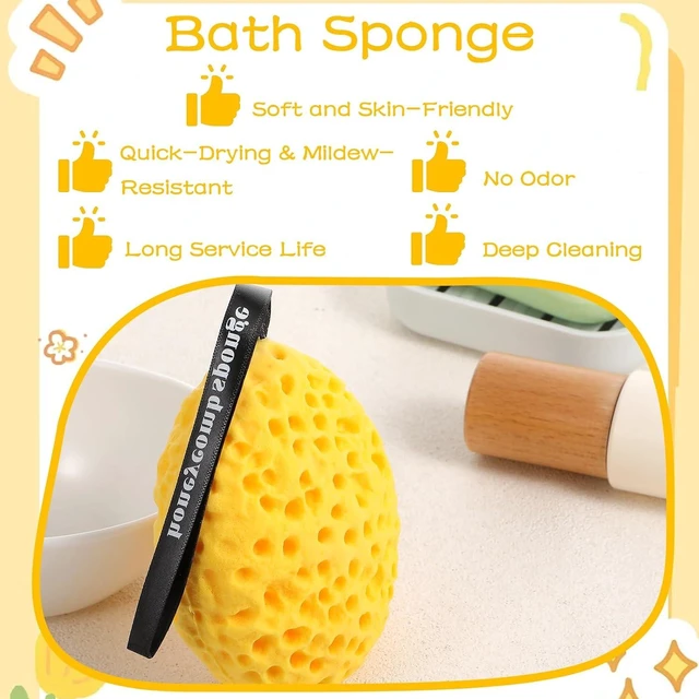 Alt view image 3 of 7 - Honeycomb Foam Bath Sponge Body Exfoliating Scrubber for Sensitive Skin Daily Use