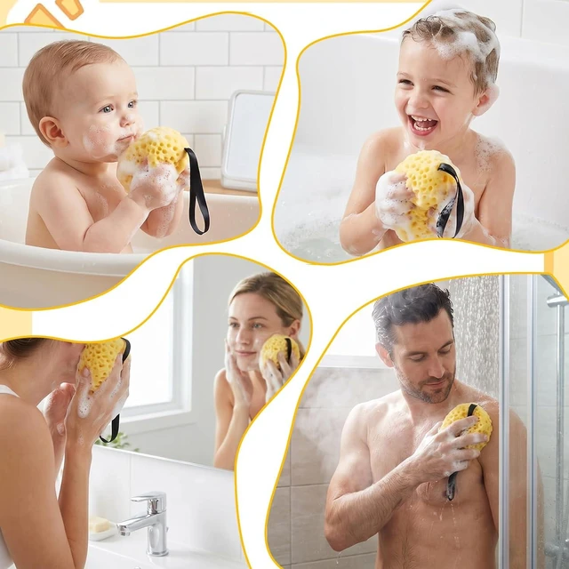 Alt view image 6 of 7 - Honeycomb Foam Bath Sponge Body Exfoliating Scrubber for Sensitive Skin Daily Use