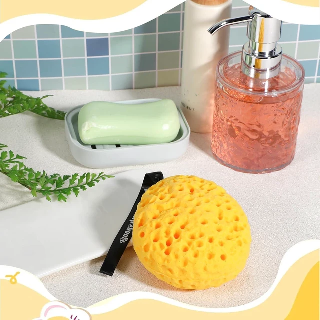 Alt view image 7 of 7 - Honeycomb Foam Bath Sponge Body Exfoliating Scrubber for Sensitive Skin Daily Use