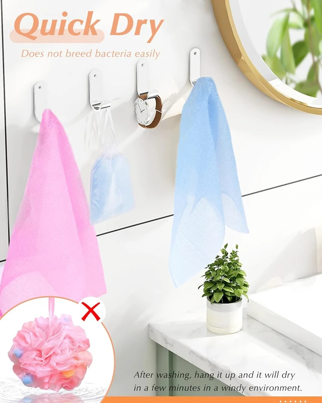 Alt view image 4 of 6 - Nylon Exfoliating Body Towel Set for Deep Cleansing and Skin Care