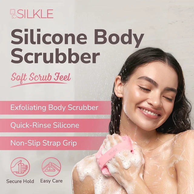 Alt view image 3 of 7 - Silicone Shower Scrubber & Body Exfoliating Loofah