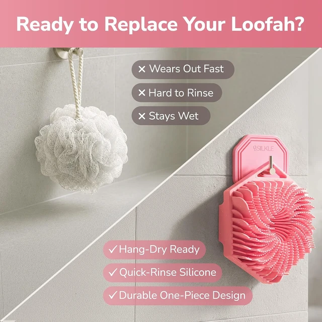 Alt view image 5 of 7 - Silicone Shower Scrubber & Body Exfoliating Loofah