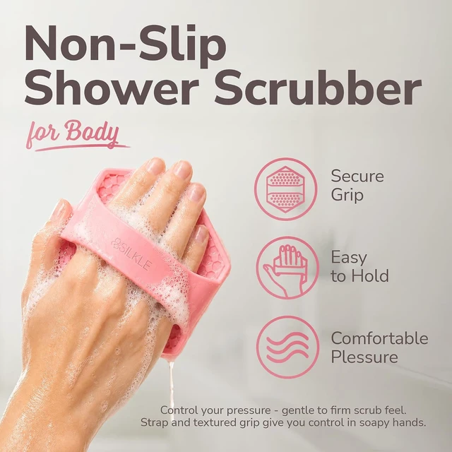 Alt view image 7 of 7 - Silicone Shower Scrubber & Body Exfoliating Loofah