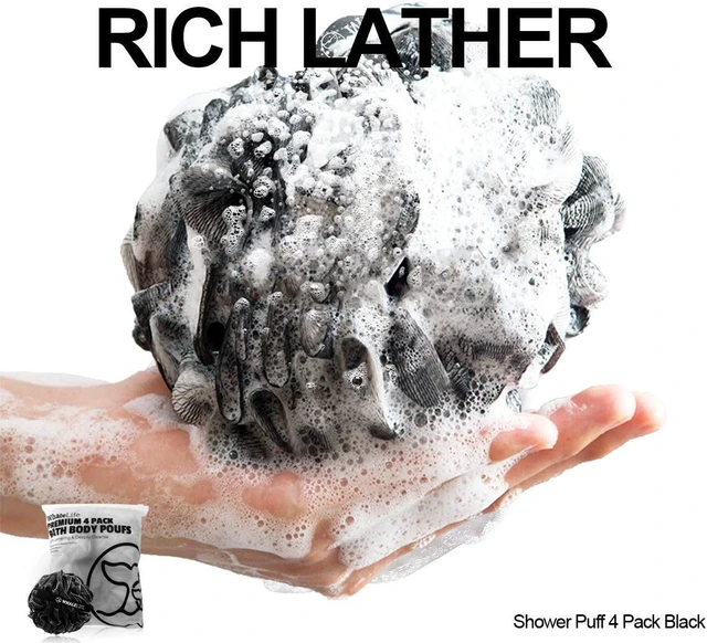 Alt view image 3 of 7 - Shower Loofah Sponge Body Scrubber Set