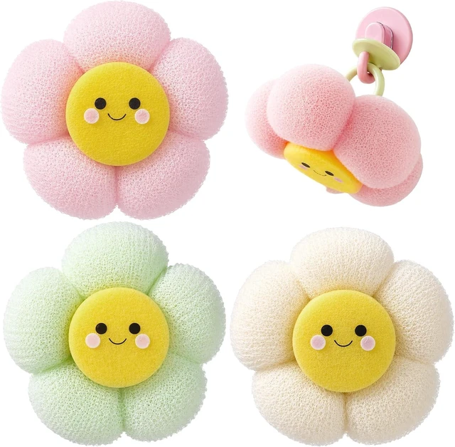 Main image of Non-Slip Shower Accessories for Gentle Exfoliation, Loofah Bath Sponge Ball with Suction Cup