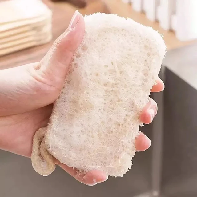 Alt view image 4 of 7 - Natural Loofah Sponge Set Kitchen Dish Scrubber for Cleaning