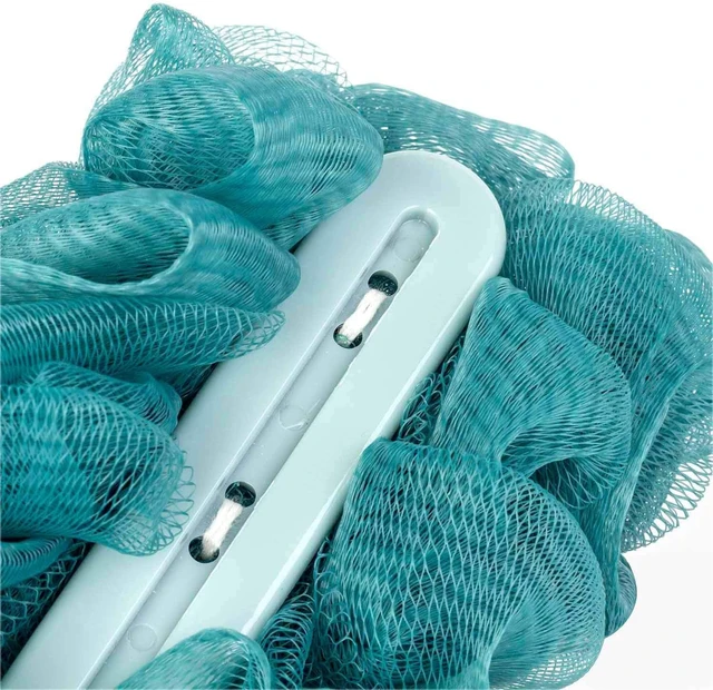 Alt view image 5 of 7 - Extended Handle Back Scrubber Bath Body Brush with Loofah on a Stick