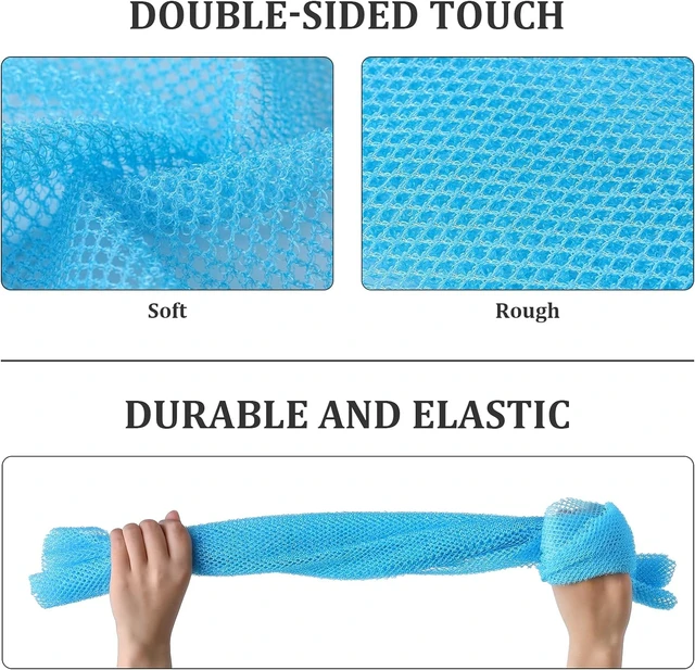 Alt view image 2 of 7 - Skin Smoothing Washcloth, Nylon Body Scrubber Cloth for Shower and Bath, African Exfoliating Net Sponge