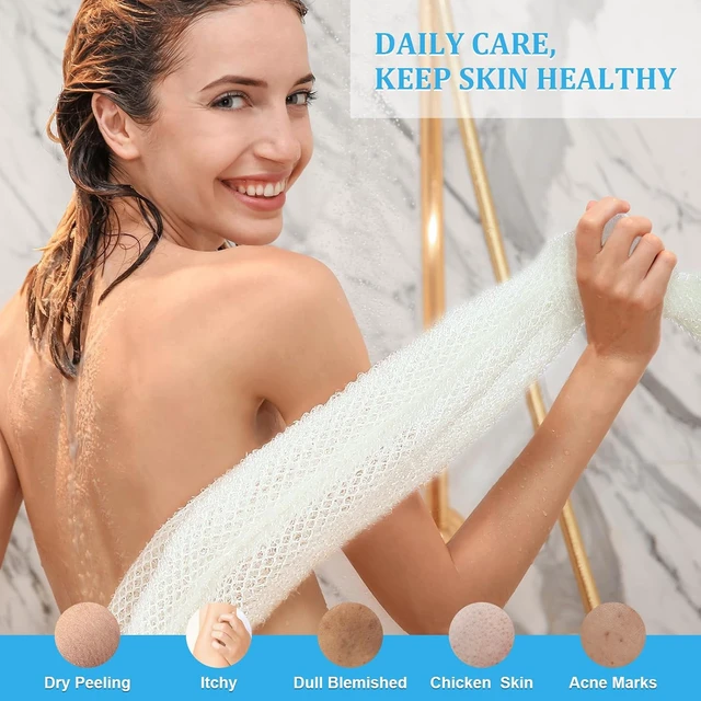Alt view image 6 of 7 - Skin Smoothing Washcloth, Nylon Body Scrubber Cloth for Shower and Bath, African Exfoliating Net Sponge