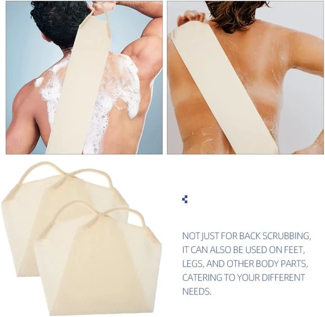 Alt view image 6 of 7 - Feet & Legs - Bath Shower Accessory, Set of 2 Elastic Exfoliating Back Scrubbing Towels for Deep Cleansing Body