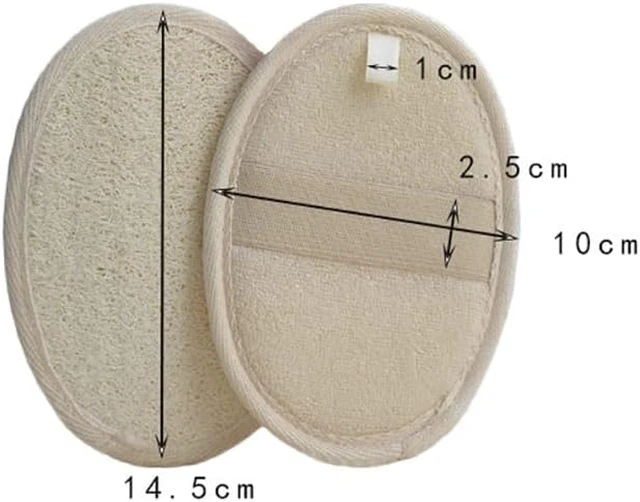 Alt view image 4 of 4 - Natural Luffa Sponge Exfoliating Body Scrubber Facial Cleansing Pad Bath Spa Loofah