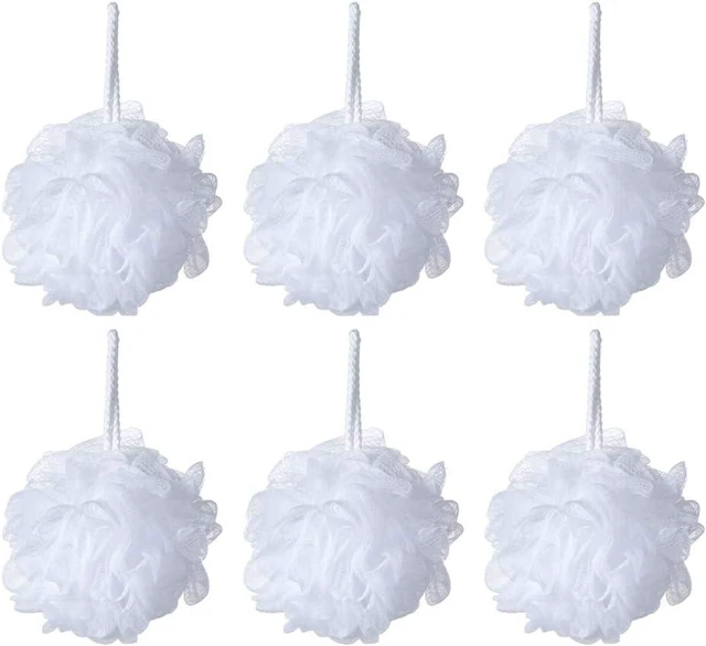 Main image of White Mesh Bath Sponge Loofah Shower Pouf Puff