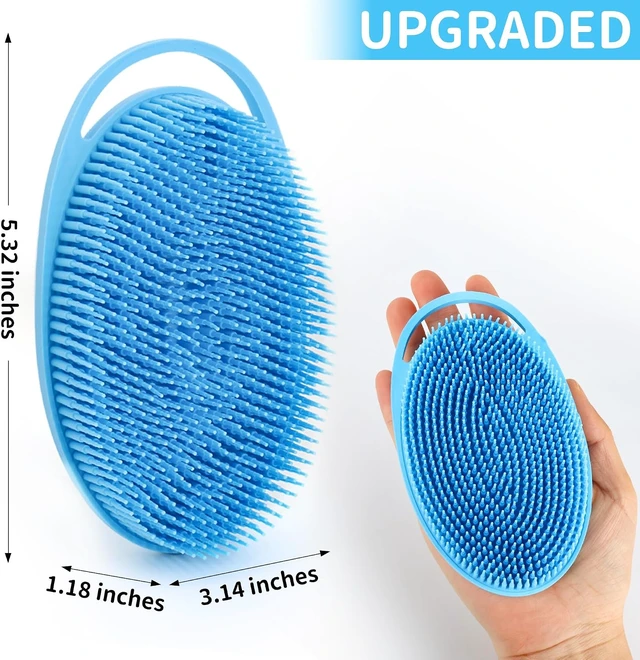 Alt view image 2 of 7 - Gentle & Quick-Drying Silicone Body Wash Brush for Sensitive Skin Women Men Kids, Silicone Body Scrubber for Shower Soft Exfoliating Loofah Alternative